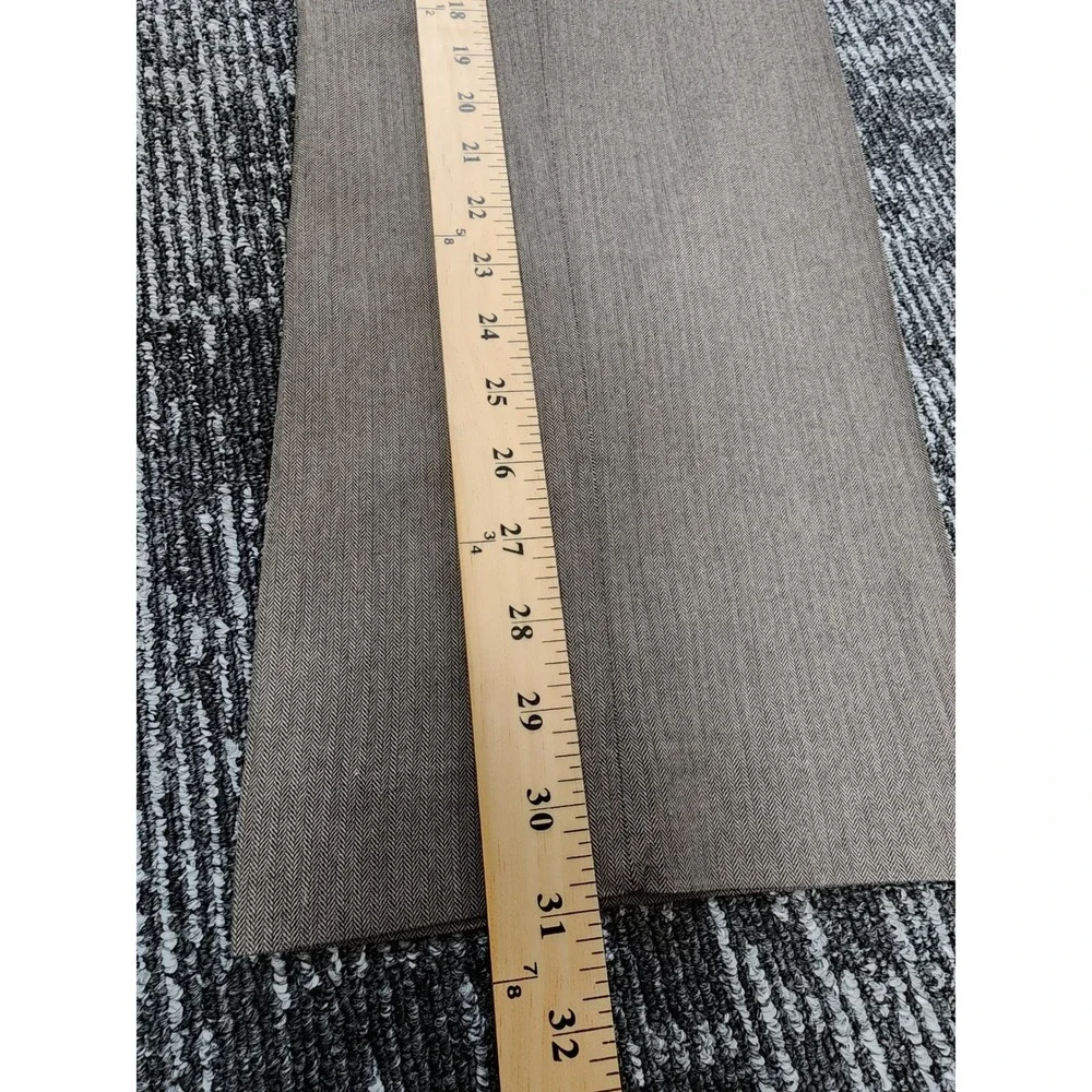 Banana Republic Dress Pants‎ Men 34x32 Brown Herringbone Tailored Flat Front